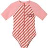 Monnëka Costume da Bagno Bebè e Bambini | Muta da Nuoto Confortevole Anti-UV UPF 50+ con Cerniera | Costume da Piscina o Spiaggia Morbido e Resistente | Bloom & Blush 5 a 6 Anni
