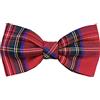 Remo Sartori - Papillon Uomo In Lana Scozzese Rosso, Made In Italy (Classico)