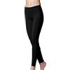JADEA 3 Leggings Pantacollant Donna 4192 Morbido Cotone Elasticizzato, Nero, L