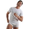 TL 6 Magliette Intime in Puro Cotone Filo di Scozia morbide Modello Collo a Giro. Prodotto Italiano. Taglia Quinta 50 Colore Bianco