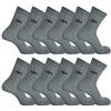 FILA 12 Paia Calze calzini mezza gamba Uomo Donna Cotone Elasticizzato nero bianco grigio (39-42, GRIGIO)