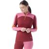 Smartwool Maglia termica classica da donna in lana merino, con cerniera a quarto di colore, vestibilità aderente, X-Small, X-Small