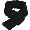 NDNCZDHC Sciarpa Riscaldata per Donne e Uomini, Avvolgicollo Elettrico Lavabile, Sciarpa Calda Invernale Alimentata tramite USB, 3 Impostazioni di Calore Regolabili, 31,5x3,3x0,8 (Black)