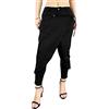 Sexy Woman Pantalone Donna Casual in Cotone con Design Particolare (cod. H353) (Nero, M)