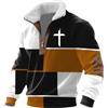DUHGBNE Felpe Uomo Sportive Giacca Sportiva con Collo Alto in Pile Termico e Mezza Zip Tasche Utility con Cerniere Imbottitura Pesante Termica Maglia Cerniera Uomo