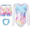Happy Cherry Body Ginnastica Artistica Bambina Senza Maniche con Pantaloncini Leotards da Danza Classica Tag 10(9-10 anni)