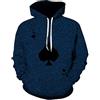 keepmore Felpa con Cappuccio da Uomo a Maniche Lunghe con Stampa Poker a Righe retrò da Uomo Felpa con Cappuccio Casual Vintage con Coulisse e Pullover