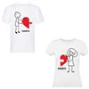 Vestin M-Italy Coppia Maglia Uomo & Donna - Lui lei con Nomi Personalizzabili - Maglia Super vestibilità Top qualità