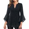 Gyaimxfu Maglia Paillettes Donna Curvy Glitter Blusa Manica Lunga Tops Glitter Oro Capodanno Camicia Curvy Camicetta Brillantini Brillantinata Blusa Oversize