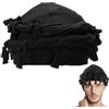 Adorila Turbante in Cotone Durag Foderato in Raso, Turbante dal Design Unico per Uomini e Donne, Berretto con Nappe per Vita Casual (Nero)