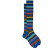 Gallo - Calze Lunghe Uomo Cotone Leggero Blu Pervinca Righe Multicolor, Blu, 40/45