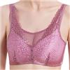 LRSSMB Post-operatorie Mastectomia Reggiseni Con Tasche Protesi Mammarie Forme Mammarie Supporto Compressivo Reggiseno Quotidiano In Cotone Senza Ferretto(Purple,75B)
