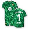 FC Barcelona Set Maglia e Pantaloni Portiere Dorsal 1 TER Stegen - Replica ufficiale Prodotto con Licenza - Stagione 2024/2025 - Taglia Bambino 6 Anni