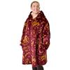 Harry Potter Felpa con Cappuccio indossabile da Donna | Pile con Zip e Cappuccio per Adulti in Borgogna | Abbigliamento da Lounge Foderato in Sherpa con Stampa HP Hedwig Owl con Tasche