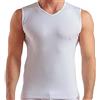 Enrico Coveri (3pz) Canotta Smanicato in Cotone Elasticizzato (M IT 46/48, Bianco)