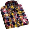 Generic Camicie Scozzesi da Uomo A Maniche Lunghe A Quadri Slim Fit Camicia in Morbida Flanella di Cotone al 100%. 7710 7XL