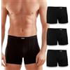 Enrico Coveri Boxer Uomo Cotone Elasticizzato con Fascia Morbida in Vita - pratici con Massima comodità - 3 Pezzi (IT, Testo, XXL, Regular, Regular, Neri)