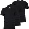 Moda Egidio T-Shirt Mezza Manica Uomo Liabel Caldo Cotone 100% Interlock 3 Pz (IT, Testo, S, Regular, Regular, Standard, Scollo V Bianco)