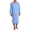 MakingDa Camicia da notte da uomo in cotone a maniche lunghe, con bottoni e scollo a V, abbigliamento da notte, Grigio, 3XL
