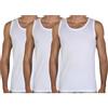 Fragi Canotta Uomo in Puro Cotone Filo di Scozia, Canottiera Intima con Spalla Larga in Tessuto Elastico Senza Cuciture Seamless, Made in Italy - Set da 3 (Bianco, M)