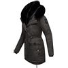 Navahoo - Parka invernale da donna con doppia cappuccio in pelliccia sintetica Sweety Deluxe, taglie XS-XXL, Nero , S