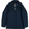 SEA BARRIER Giubbotto Giaccone Uomo Invernale con Cappuccio Taglie Forti 3XL 4XL 5XL 6XL 7XL (Blu, 4XL)