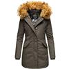 MARIKOO Giacca invernale da donna con cappuccio imbottito B808, blu navy, S