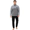 Viterbo Biancheria Pigiama Uomo Invernale in Morbido Micro Pile LMW00097 (Avion Melange/Navy, XL)