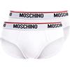 Moschino SLIP U0MO UNDERWEAR LOGO SU ELASTICO COLORE BIANCO CONF. DA 2 AM17MO14