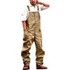 Generico Salopette Uomo in Casual Pantaloni Strappati Uomo in Tinta Unita Salopette Uomo Slim Fit Moda Jumpsuit