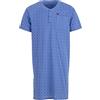 Henry Terre Camicia da notte da uomo, a maniche corte, scollo a V, in cotone con tasca, Blu, M