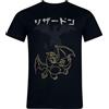 Pokémon Charizard Uomo T-Shirt Nero 100% Cotone Regular