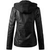 KHIRVWL Offerte Lampo del Giorno Giacche di Ecopelle Corto Slim Donna Crop Cappotto Giubbino Antivento Autunno Giubbotti in Pelle Donna Curvy Cardigan Giubbotto Similpelle Giacche Vintage Parka