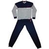 OTTOL Pigiama Uomo in Caldo Cotone Sportivo Lotto (S, Grigio)