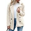 Peuignao Teddy Cappotto Lungo Donna Cappotto Ecopelliccia Oversize Donne Giacca Pile Lunga Donna Invernale Giacche Invernali Cappotti Lunghi Cappotto Pelliccia Ecologica Femminile Taglie Forti Marina XXL