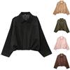 Generico giubbotto jeans donna Giacca Autunnale da Felpa con Tasca Oversize Abbigliamento Casual Coulisse Cerniera Tinta Unita A Maniche Lunghe Cappuccio Gonna Ragazza Felpa Donna Felpe Lunghe E Larghe Donne