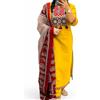 RangMahal Store Rangmahal - Set kurti e pantaloni da donna in puro cotone con set Dupatta in 100% cotone (USA, Alpha, L, regolare, regolare, giallo), Giallo, Large