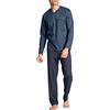 CALIDA Relax Imprint - Pigiama lungo da uomo, Blu Saragossa, M