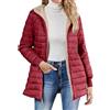 Generico Giacca da Donna Invernale con Cappuccio, Vestiti Donna Invernali Tinte Unite Giubbotto Termico Moda - Giacconi Primavera Unico, Winter Jacket Women Vintage Verde Militare M
