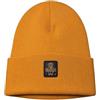 RefrigiWear Cappello Clark Hat B31918 B01406 Berretto Giallo Senape con Risvolto e Patch Logo Cuffia in Maglia Unisex Giallo Senape Unica