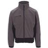 PAYPER Storm Giubbino Giacca Uomo Misto Poliestere Elastan Chiusura Zip Cappuccio richiudibile Tasca al Petto Porta Badge skipass (Steel Grey/Nero, XXL)