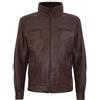 Infinity Leather Giacca da Moto da Uomo in Pelle Marrone Brando L