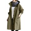 Generic Cardigan con cappuccio e maniche lunghe da donna alla, con tasca e bottoni, in maglia Giubbotto Primaverile Piumino Inverno (Green, S)