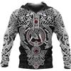 MYZTTZR Nordic Wolf,XL, Felpa con Cappuccio 3D Nordic, Primavera Autunno Manica Lunga Moda Felpa per Uomini e Donne Costumi Cosplay
