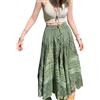Sumleno Y2K Gonna Estetica Midi da Donna Stampa Floreale Sirena Gonna Lunga 90s E-Girl Vintage Fairycore Grunge Streetwear, Verde, S