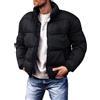 shownicer Cappotto Invernale Corte Uomo Casual Taglie Forti Piumino Caldo Giubbotto Corte Cappotti Parka Giacche con Cappuccio per Esterni A Rosso 3XL