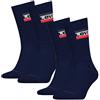 Levi's Levis 144NDL Regular Cut SPR 902012001 - 4 paia di calzini unisex, 198 - Dress Blues, 43-46