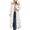 Suncadmious Cappotto con Cappuccio Moda Donna Piumino Lungo Trapuntato Impermeabile Caldo Inverno Maxi Lunghezza Parka Cappotti (Nero,M)