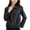 KHIRVWL Giacca di Pelle Corta Donna Stile Biker alla Moda Giacche di Ecopelle Giubbino Antivento Autunno Giubbotti in Pelle Donna Curvy Giubbotto Similpelle Cappotto Vintage Parka