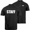 lepni.me Polo da Uomo Staff | Camicia da Lavoro Personalizzata con Nome | Polo da Uniforme per Eventi, Sicurezza, Catering, ospitalità e aziende (M Nero Multicolore)